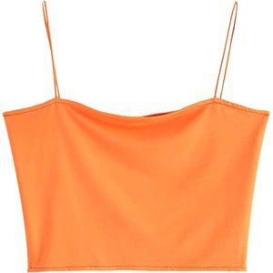 NWT BP Women's Orange Cropped Cami Top Tank Colorful Plus Size 3X $25 C620